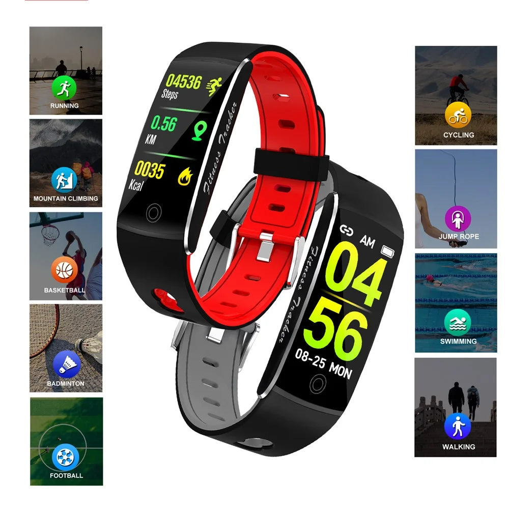 F10TA Smart Watch Heart Rate / Body Temperature Monitoring Wrist Bracelet Fitness Tracker - Red - 4