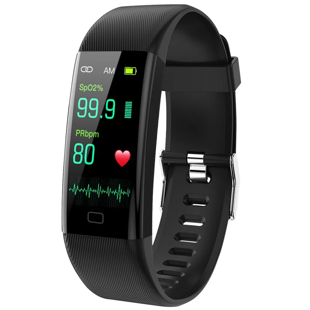 F07T Heart Rate Monitoring Smart Watch Waterproof Wrist Bracelet Fitness Tracker - Black - 1