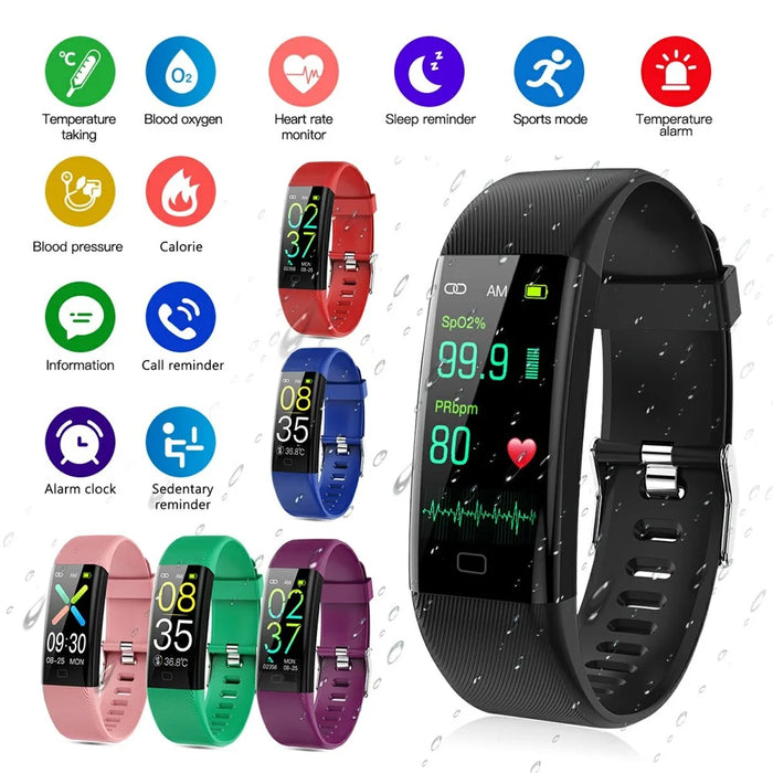 F07T Heart Rate Monitoring Smart Watch Waterproof Wrist Bracelet Fitness Tracker - Black - 4