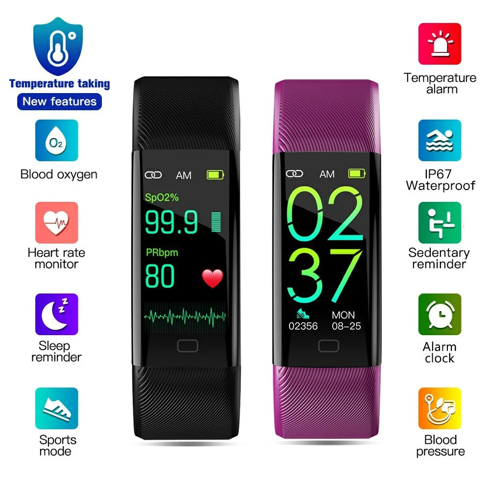 F07T Heart Rate Monitoring Smart Watch Waterproof Wrist Bracelet Fitness Tracker - Black - 7