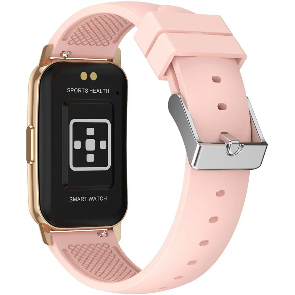 CY22 Silicone Strap 1.47-inch Curved Screen Smart Watch Sleep Health Monitoring Metal Case Smart Bracelet - Gold - 3