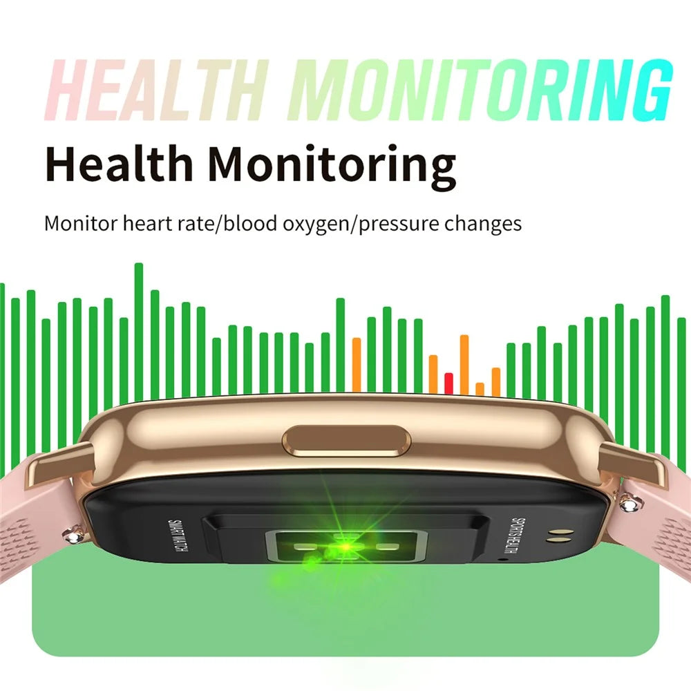 CY22 Silicone Strap 1.47-inch Curved Screen Smart Watch Sleep Health Monitoring Metal Case Smart Bracelet - Gold - 7