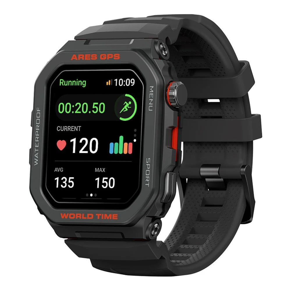 ZEBLAZE Ares GPS 1.75-inch Bluetooth-compatible Call Smart Watch GPS Positioning Health Monitoring Sports Watch - Black - 1