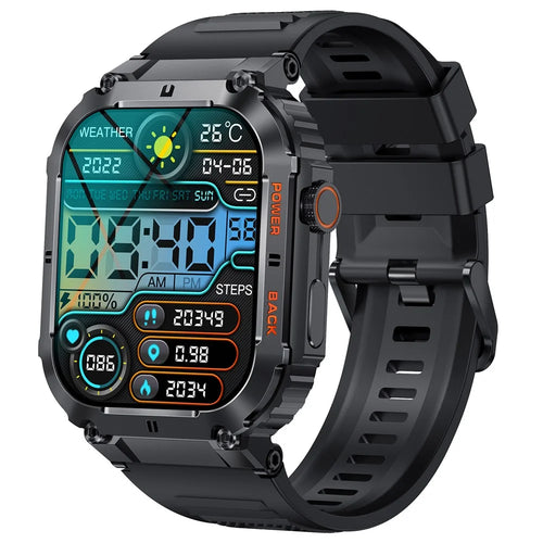 K57 Pro 1.96-inch Bluetooth-compatible Call Smart Watch Health Monitoring Outdoor Sports Smart Bracelet - Black - 1