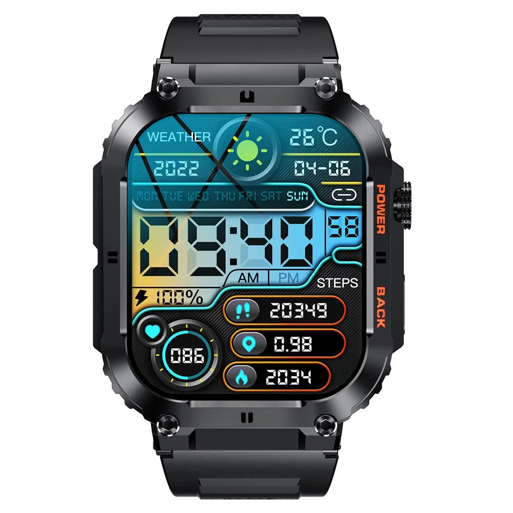 K57 Pro 1.96-inch Bluetooth-compatible Call Smart Watch Health Monitoring Outdoor Sports Smart Bracelet - Black - 2