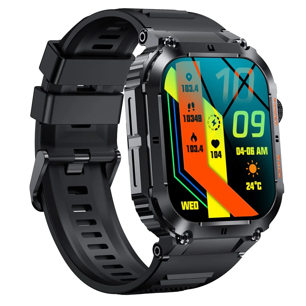 K57 Pro 1.96-inch Bluetooth-compatible Call Smart Watch Health Monitoring Outdoor Sports Smart Bracelet - Black - 4