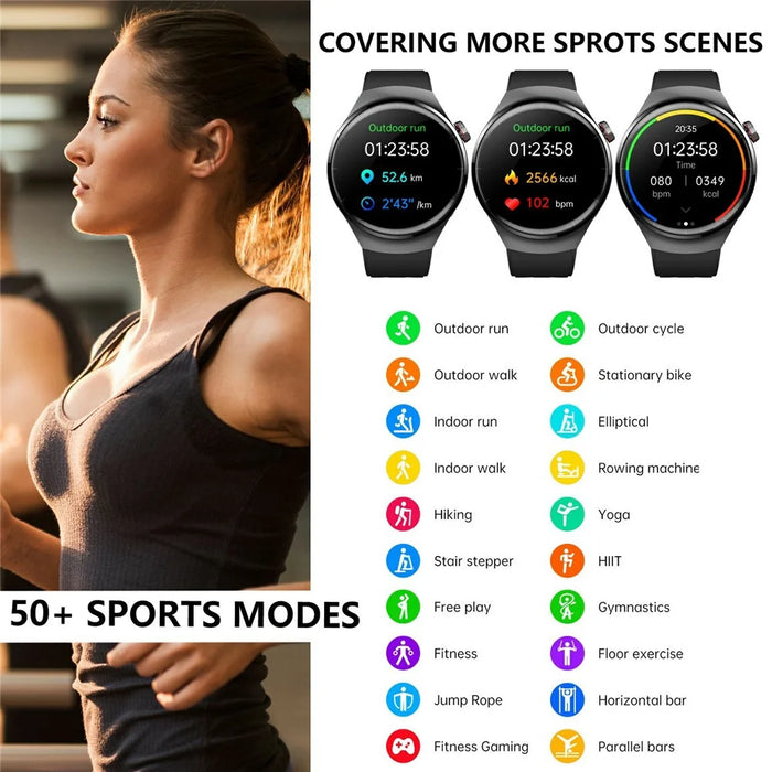 F600 Sports Smart Watch Heart Rate Monitor Fitness Tracker with Silicone Strap - Black - 3