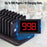 Wireless Restaurant Buzzer Pager 16 Beepers Queuing System for Guest Calling, EU Plug - Black - 2