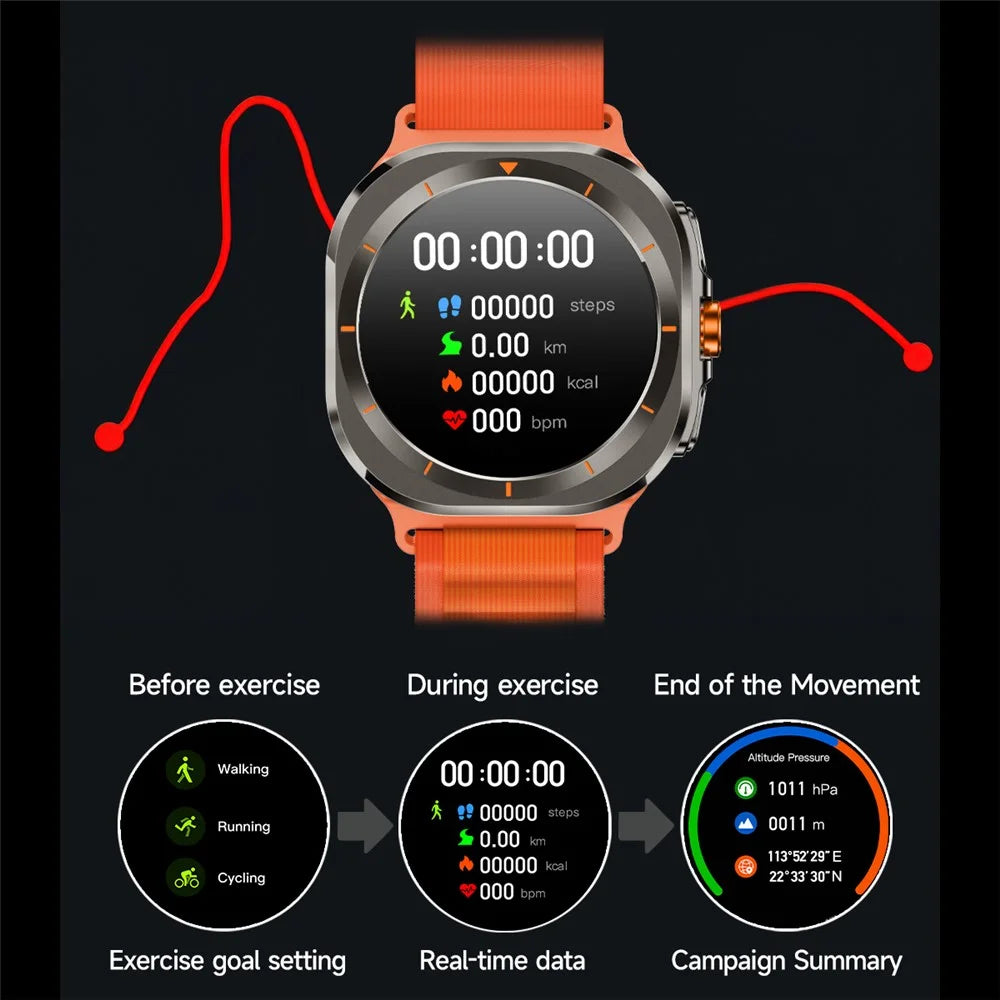 Z7 Ultra 1.46-inch Smart Watch Health Monitoring Waterproof Outdoor Sports Smart Bracelet - White - 5