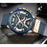 CURREN Men's Watch Sports Watch Waterproof Wristwatch Casual Leather Strap Watch - Blue - 4