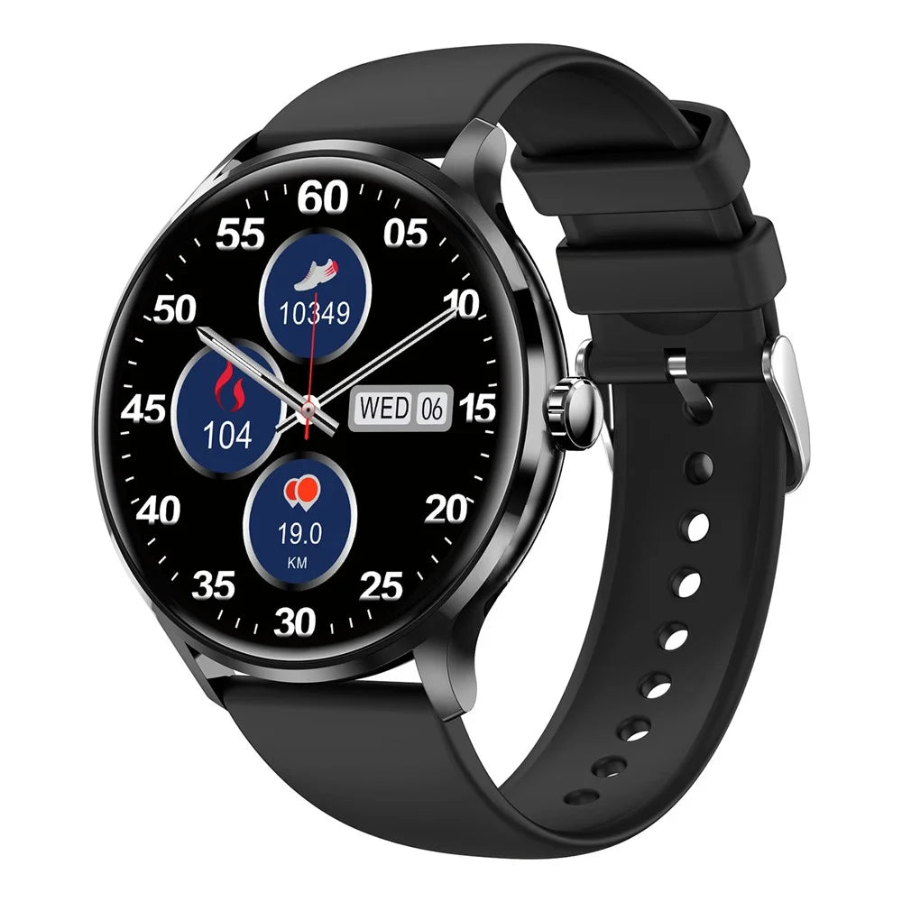 QS80 1.39-inch Ultra-Thin Smart Watch Bluetooth-compatible Calling Blood Oxygen Health Monitoring Sport Watch - Black+Black - 1