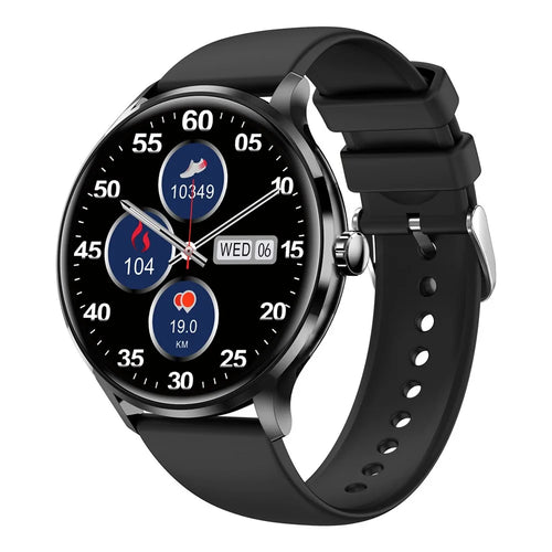 QS80 1.39-inch Ultra-Thin Smart Watch Bluetooth-compatible Calling Blood Oxygen Health Monitoring Sport Watch - Black+Black - 1