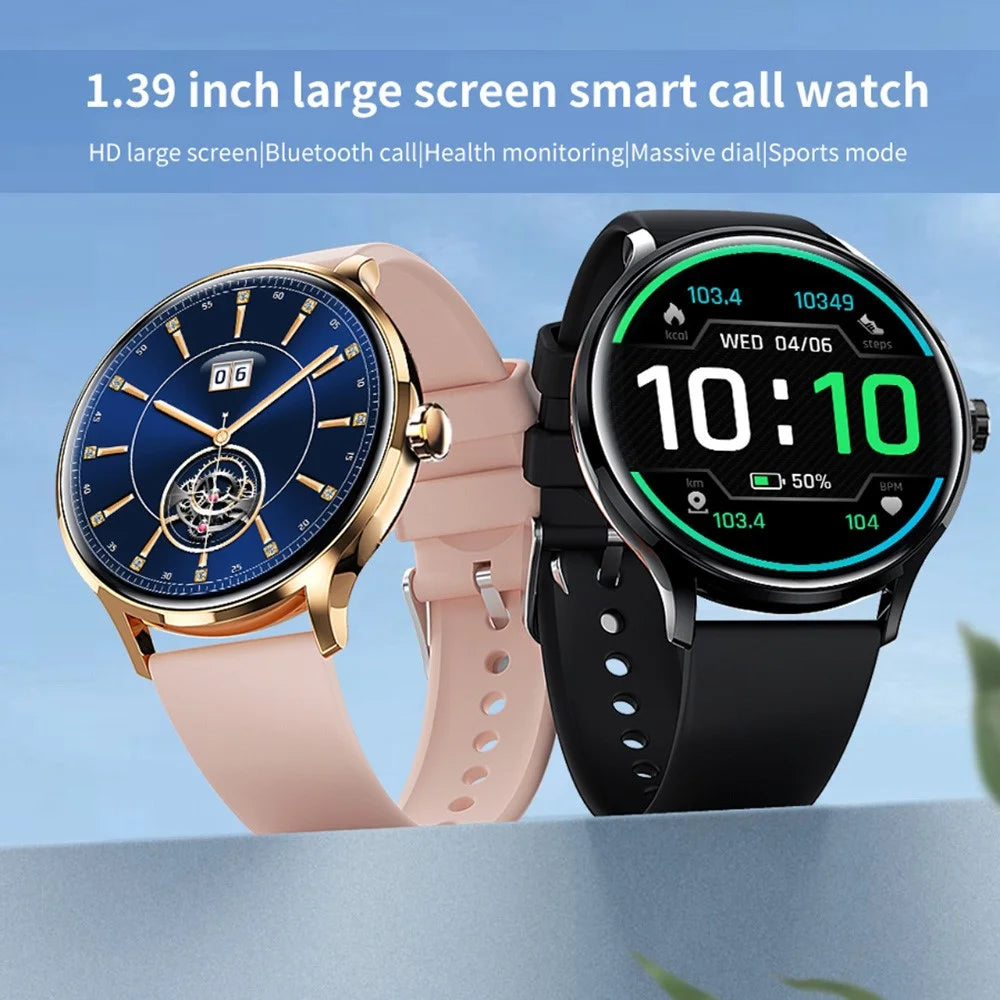 QS80 1.39-inch Ultra-Thin Smart Watch Bluetooth-compatible Calling Blood Oxygen Health Monitoring Sport Watch - Black+Black - 4