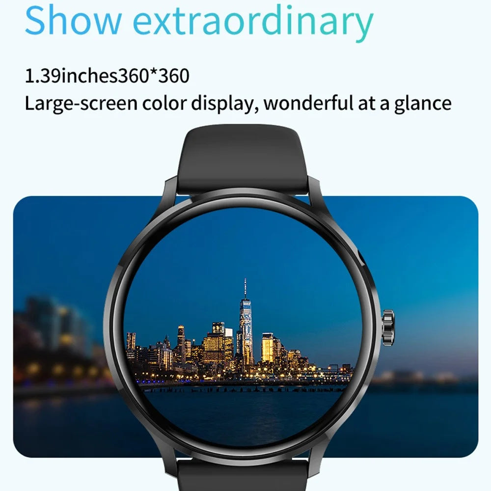 QS80 1.39-inch Ultra-Thin Smart Watch Bluetooth-compatible Calling Blood Oxygen Health Monitoring Sport Watch - Black+Black - 5