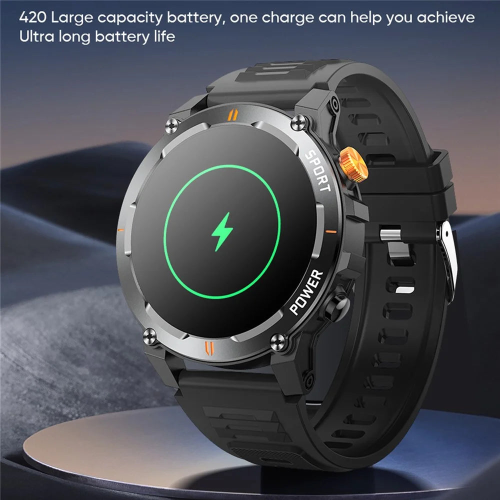 J300 1.52-inch Smart Watch Bluetooth-compatible Calling Health Monitoring Outdoor Sports Watch - Black - 5