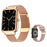 DTV1 1.74 inch AMOLED Display Smart Watch Bluetooth-compatible Call Fitness Tracker Smartwatch with Steel  /  Silicone Strap - Gold - 1