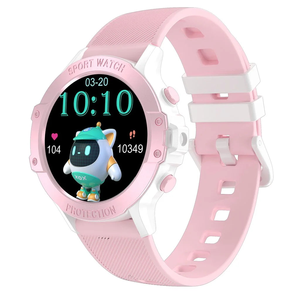 G26 Multi-function Children Smart Watch Weather Forecast Sports Bracelet with Alarm and Flashlight - Pink - 1