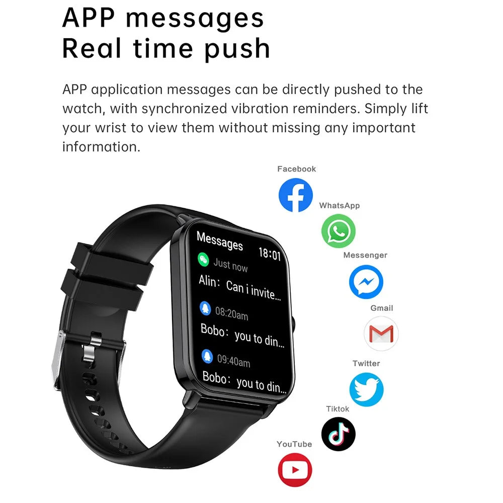 NY39 1.83-inch Smart Watch Bluetooth-compatible Calling Sleep Heart Rate Health Monitoring Waterproof Sport Watch - Black - 7