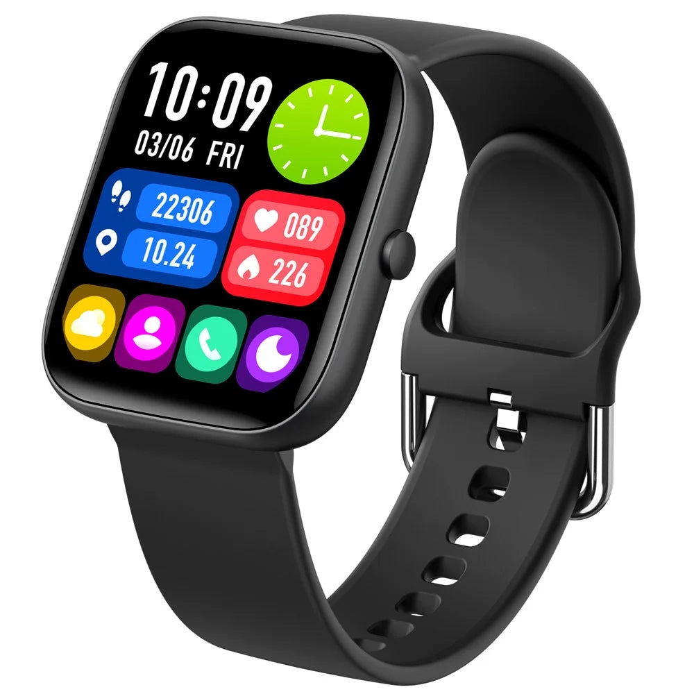 C08 1.91-inch Smart Watch Bluetooth-compatible Calling Health Monitoring Music Control Sport Watch - Black - 3