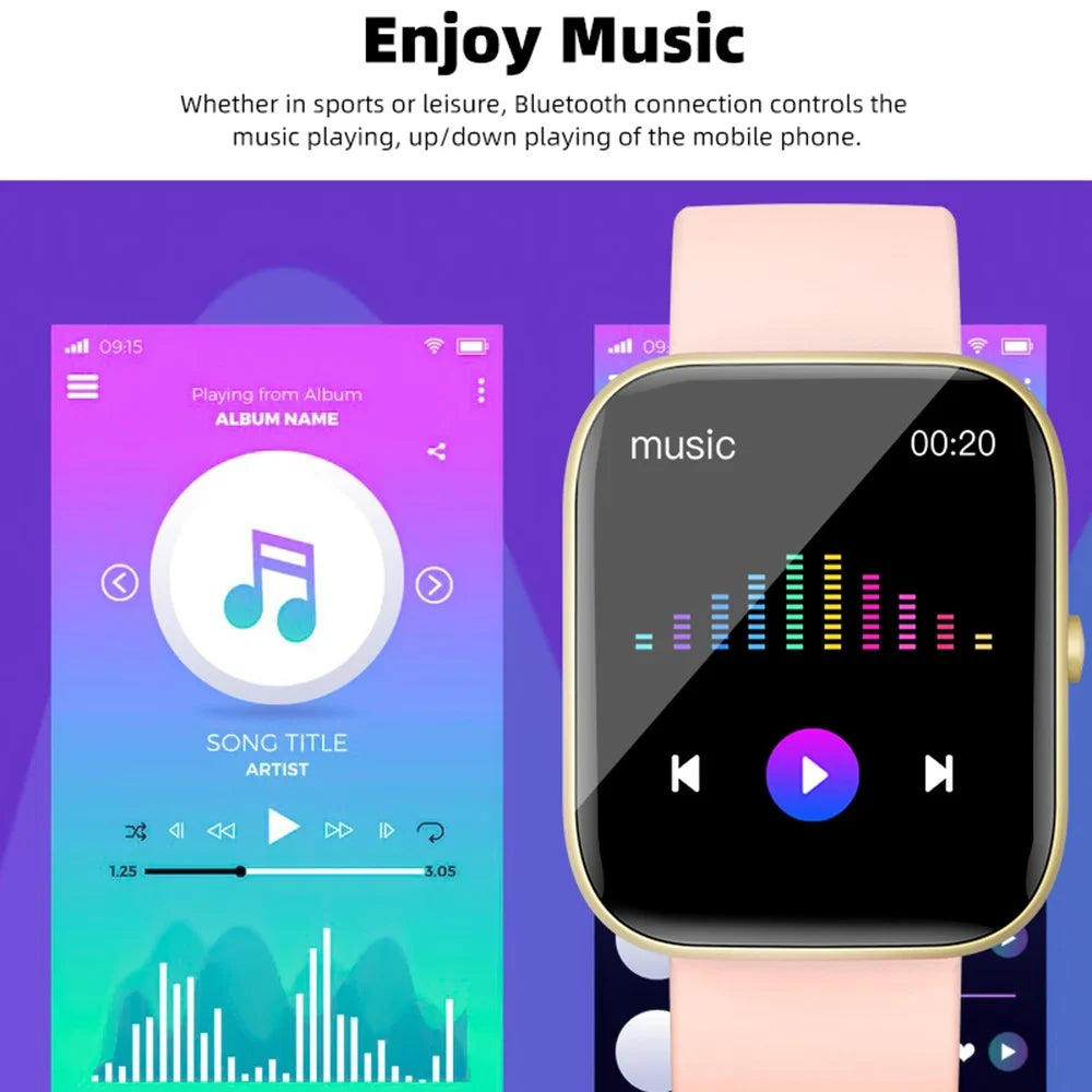 C08 1.91-inch Smart Watch Bluetooth-compatible Calling Health Monitoring Music Control Sport Watch - Black - 7