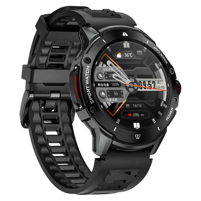 G15 PRO 1.43-inch AMOLED Screen 2+32G Smart Watch 4G SIM Card Android 8.1 Smart Sport Watch, for Europe Asia Africa - Black - 3
