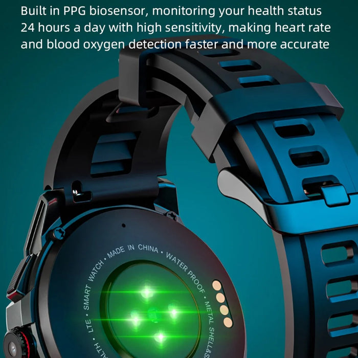 G15 PRO 1.43-inch AMOLED Screen 2+32G Smart Watch 4G SIM Card Android 8.1 Smart Sport Watch, for Europe Asia Africa - Black - 7