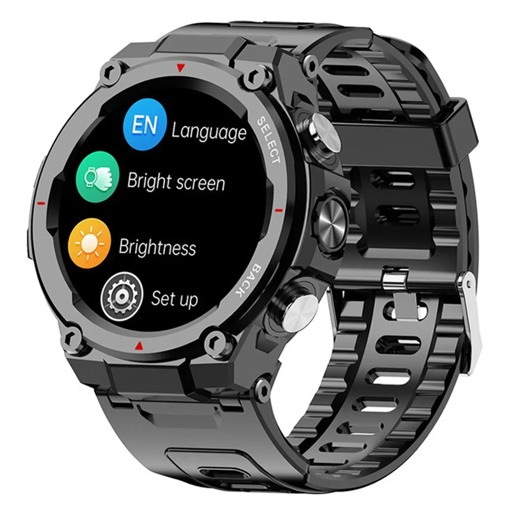PGD446 1.28-inch Bluetooth-compatible Calling Smart Watch Heart Rate Health Monitoring Outdoor Sports Watch - Black - 1