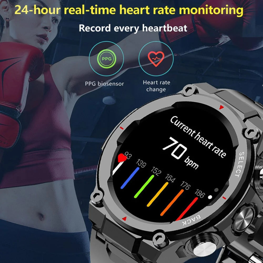 PGD446 1.28-inch Bluetooth-compatible Calling Smart Watch Heart Rate Health Monitoring Outdoor Sports Watch - Black - 2