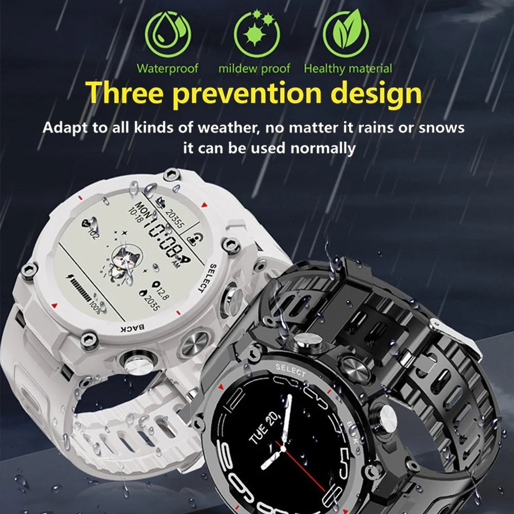 PGD446 1.28-inch Bluetooth-compatible Calling Smart Watch Heart Rate Health Monitoring Outdoor Sports Watch - Black - 3