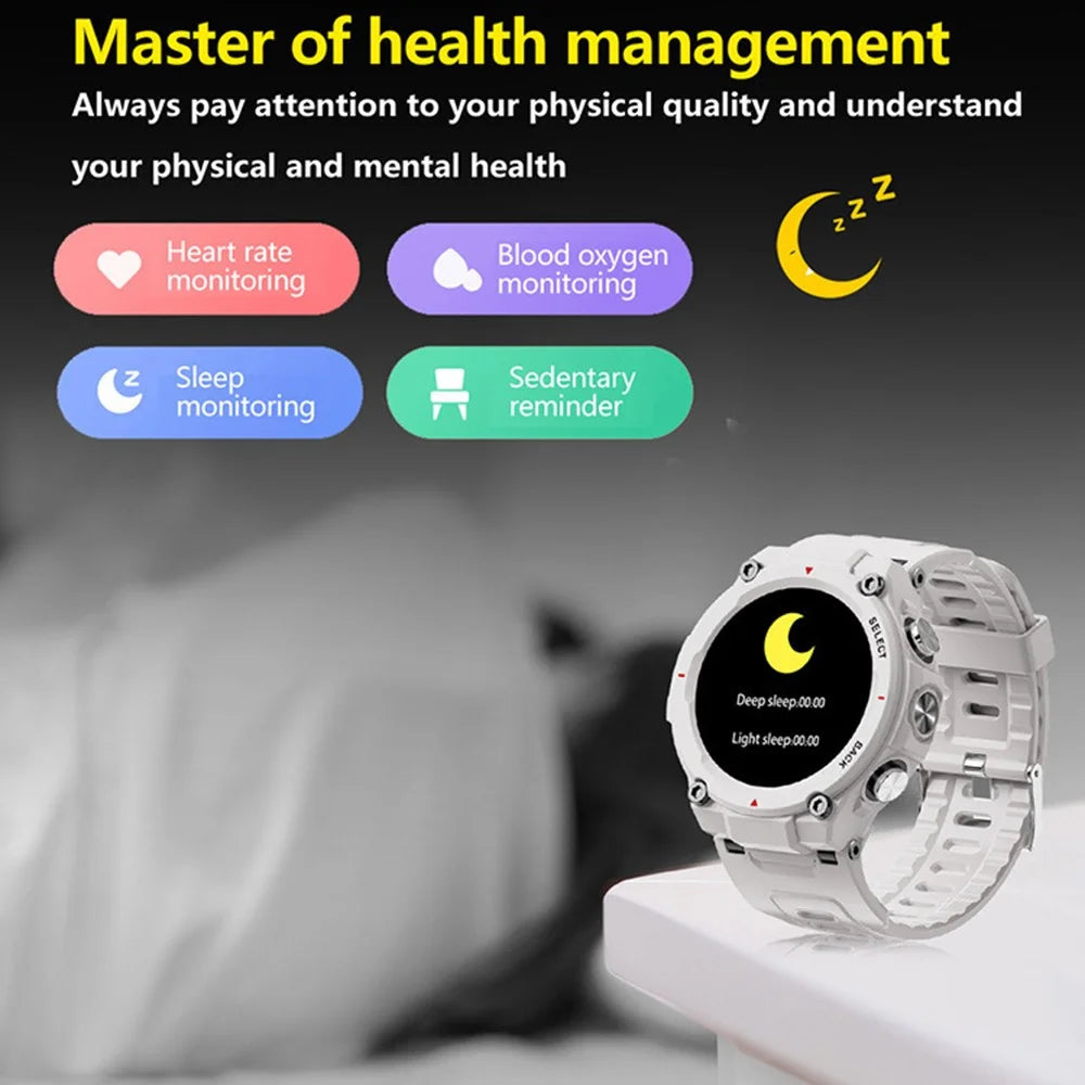 PGD446 1.28-inch Bluetooth-compatible Calling Smart Watch Heart Rate Health Monitoring Outdoor Sports Watch - Black - 4