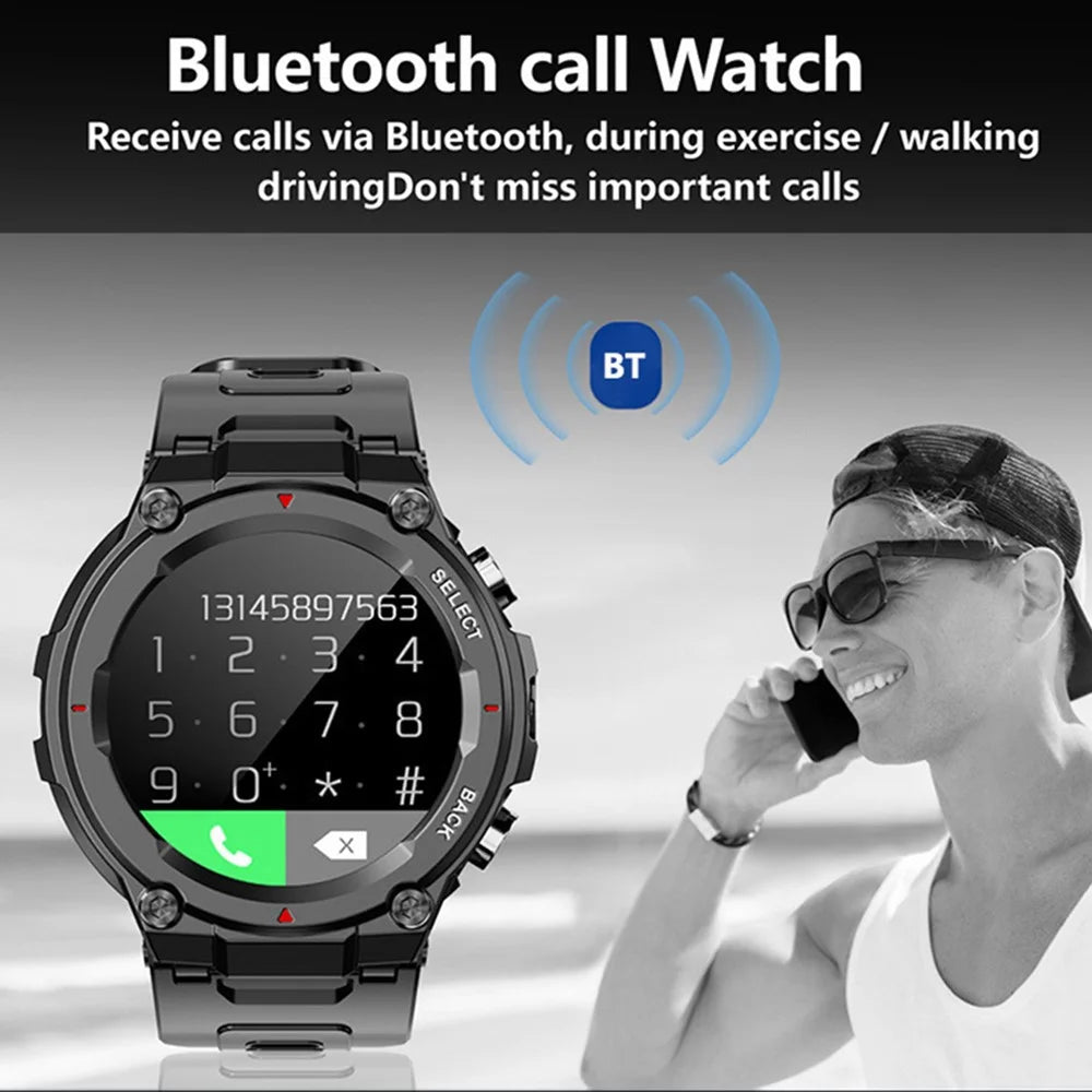 PGD446 1.28-inch Bluetooth-compatible Calling Smart Watch Heart Rate Health Monitoring Outdoor Sports Watch - Black - 5