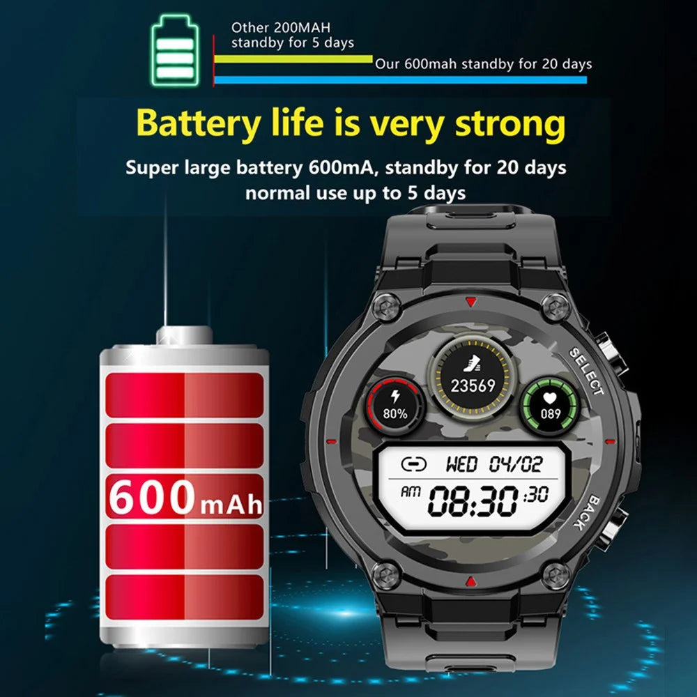 PGD446 1.28-inch Bluetooth-compatible Calling Smart Watch Heart Rate Health Monitoring Outdoor Sports Watch - Black - 6