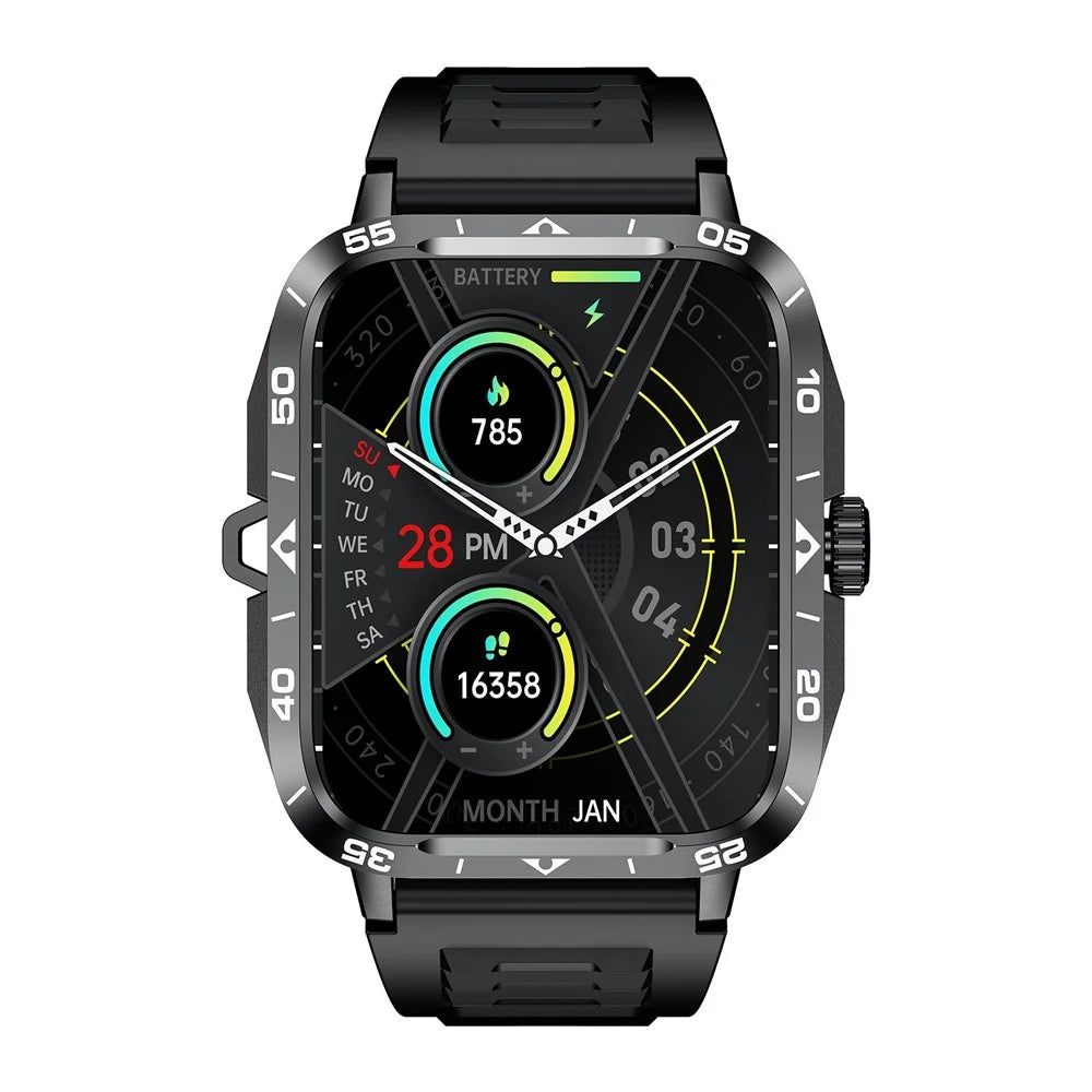 ZW59 Bluetooth-compatible Calling Smart Watch Blood Pressure Sleep Health Monitoring Sports Watch with Flashlight - Black - 2
