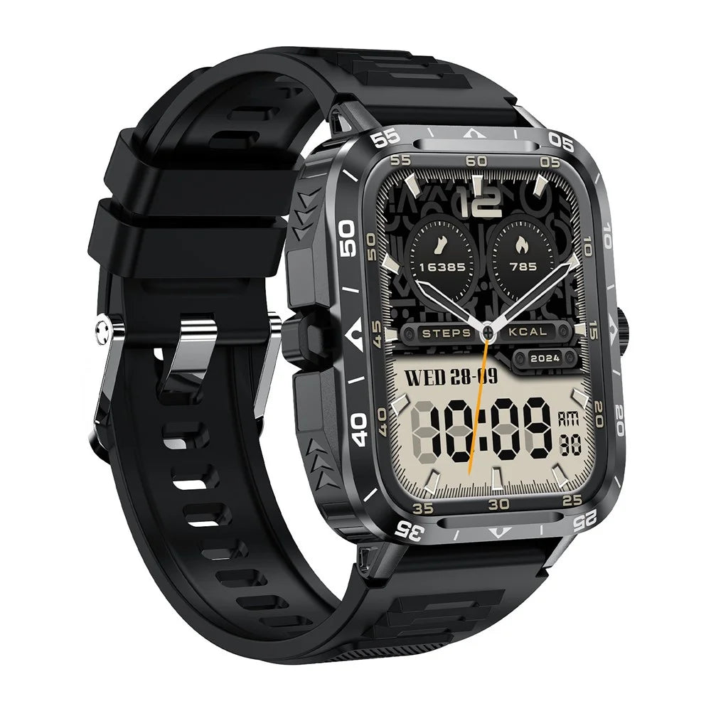 ZW59 Bluetooth-compatible Calling Smart Watch Blood Pressure Sleep Health Monitoring Sports Watch with Flashlight - Black - 4
