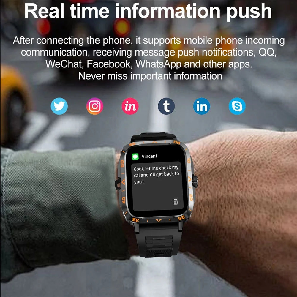 ZW59 Bluetooth-compatible Calling Smart Watch Blood Pressure Sleep Health Monitoring Sports Watch with Flashlight - Black - 6