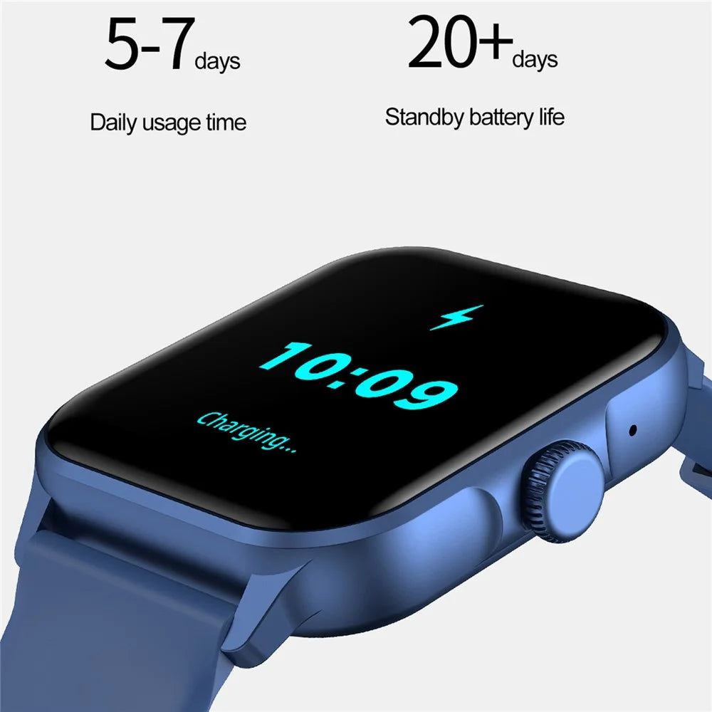 ZW36A 1.83-inch Touch Screen Smart Watch with Encoder Dafit App Health Monitoring Waterproof Sports Watch - Black - 6