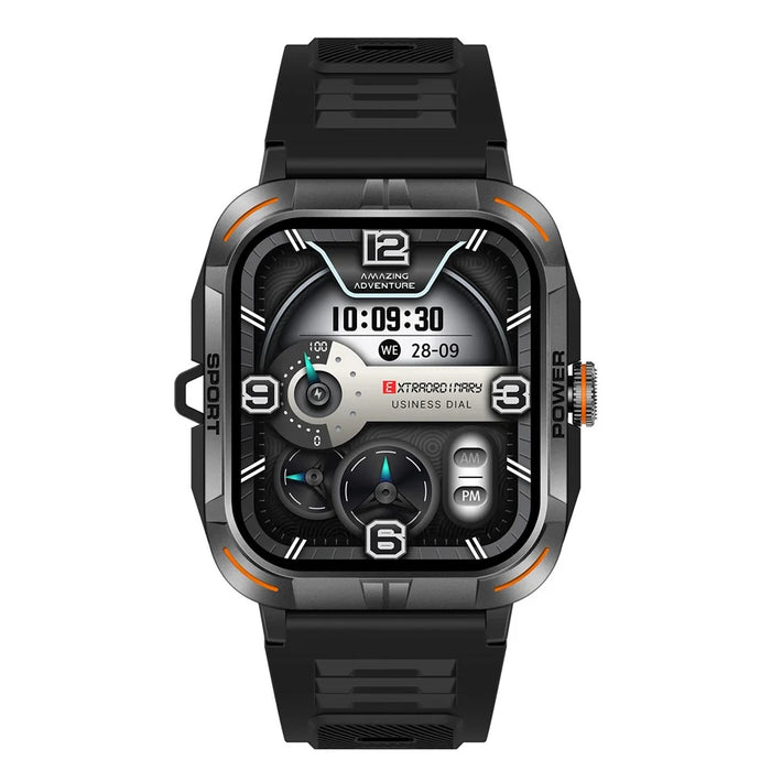 ZW69 AMOLED Screen Smart Watch Dafit App Health Monitor Waterproof Sports Watch with Flashlight - Black - 2