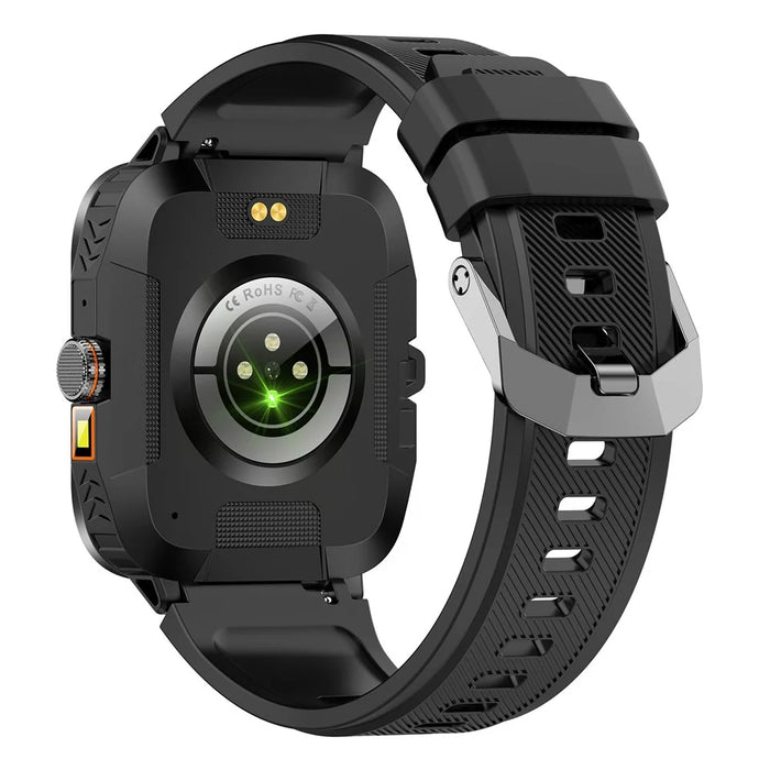 ZW69 AMOLED Screen Smart Watch Dafit App Health Monitor Waterproof Sports Watch with Flashlight - Black - 3