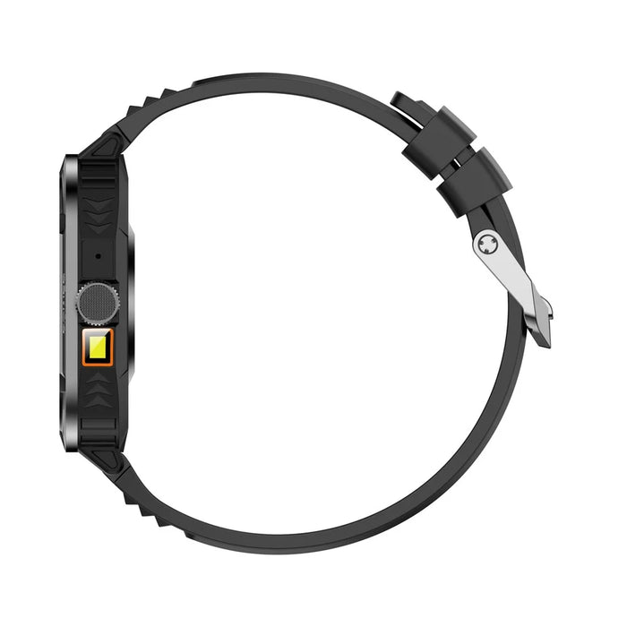 ZW69 AMOLED Screen Smart Watch Dafit App Health Monitor Waterproof Sports Watch with Flashlight - Black - 4