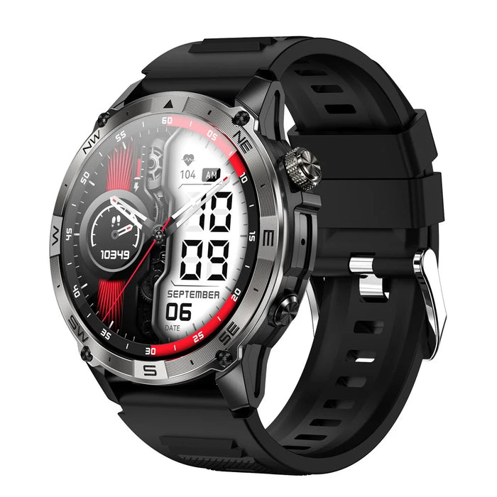 HK08 1.43-inch Smart Watch Heart Rate Sleep Health Monitoring Outdoor Sports Watch - Black - 1