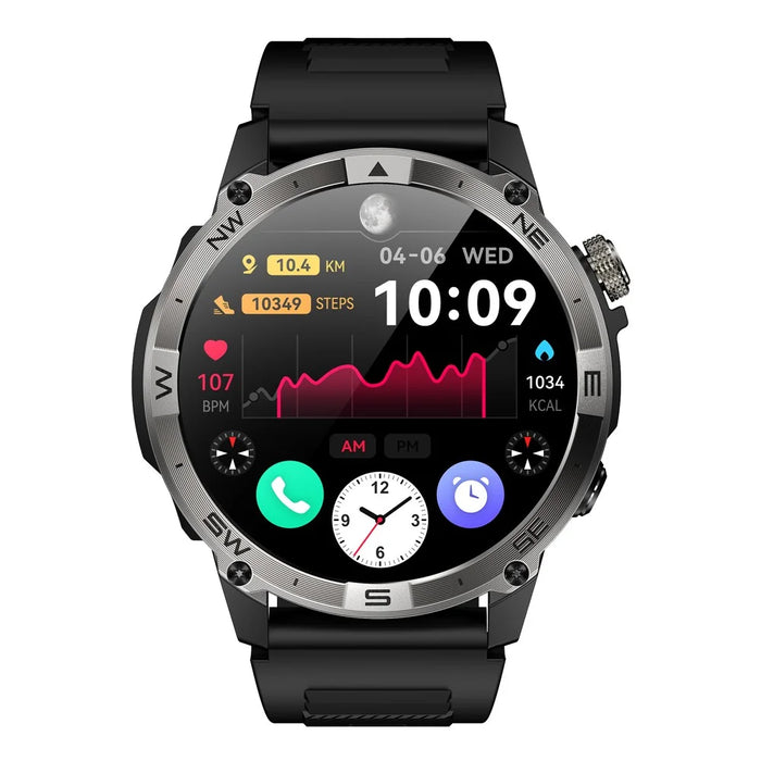 HK08 1.43-inch Smart Watch Heart Rate Sleep Health Monitoring Outdoor Sports Watch - Black - 2