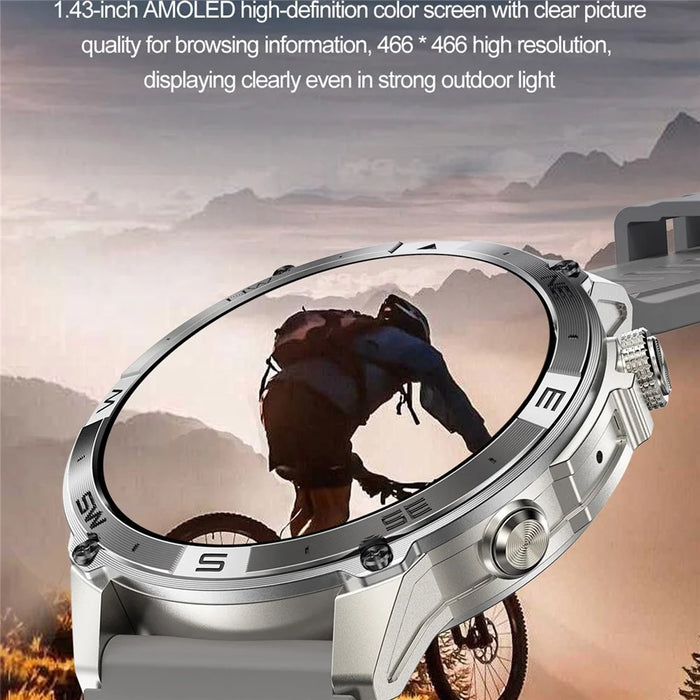 HK08 1.43-inch Smart Watch Heart Rate Sleep Health Monitoring Outdoor Sports Watch - Black - 6