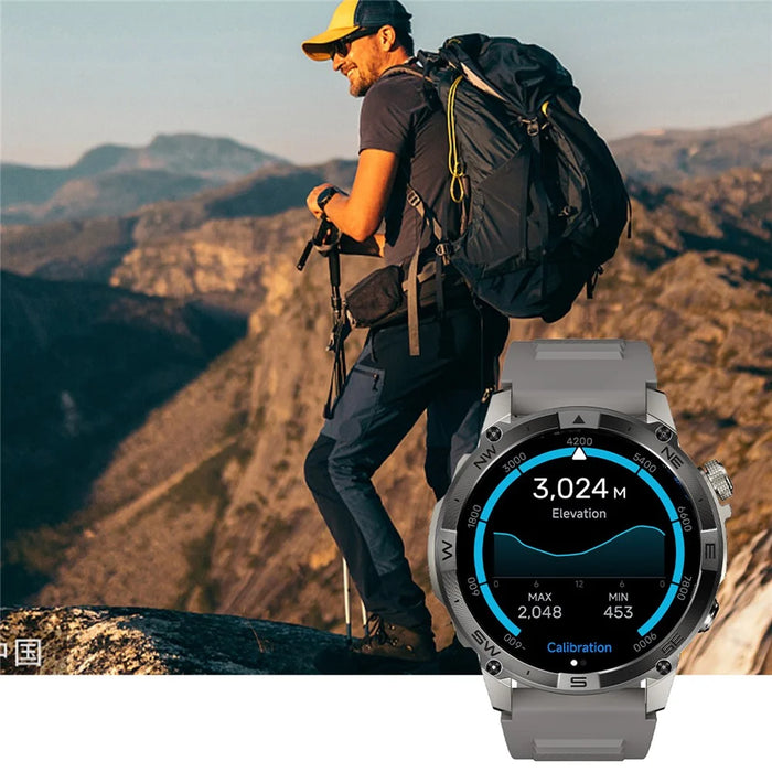 HK08 1.43-inch Smart Watch Heart Rate Sleep Health Monitoring Outdoor Sports Watch - Black - 7