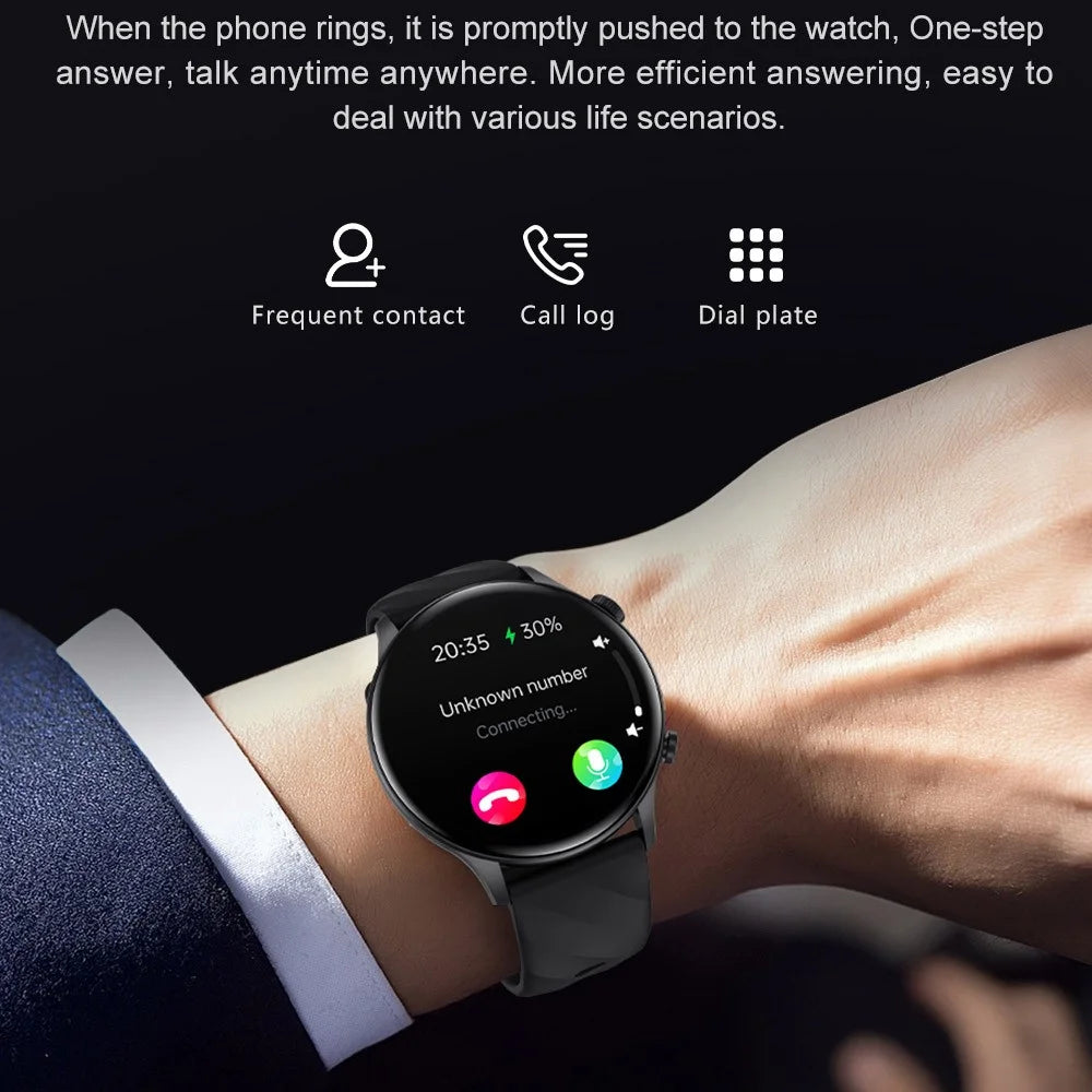 ZW63 Bluetooth-compatible Call Smart Watch Heart Rate Sleep Body Temperature Monitoring Sports Watch - Black - 5