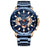 CURREN M8363 Multi-function Waterproof Men Quartz Watch Stainless Steel Strap Bussiness Style Men Wristwatch - Blue/Gold - 2