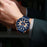 CURREN M8363 Multi-function Waterproof Men Quartz Watch Stainless Steel Strap Bussiness Style Men Wristwatch - Blue/Gold - 3