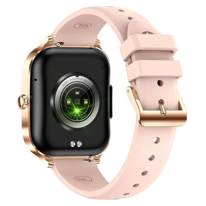 MK88 Silicone Strap 1.75-inch Women Rhinestones Smart Watch Bluetooth-compatible Calling Fitness Tracker Smart Bracelet - Gold - 4