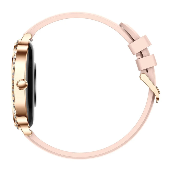 MK88 Silicone Strap 1.75-inch Women Rhinestones Smart Watch Bluetooth-compatible Calling Fitness Tracker Smart Bracelet - Gold - 5