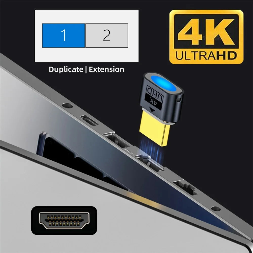 HD-034-BK Virtual Display Adapter 4K HD 1.4 DDC EDID Dummy Plug Headless Ghost Display Emulator - 4