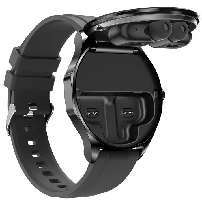 X20 2-in-1 Bluetooth-compatible TWS Earphone Health Monitoring 1.43-inch AMOLED Screen Smart Watch - Black - 7